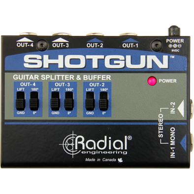 Radial Shotgun 4-channel amp driver