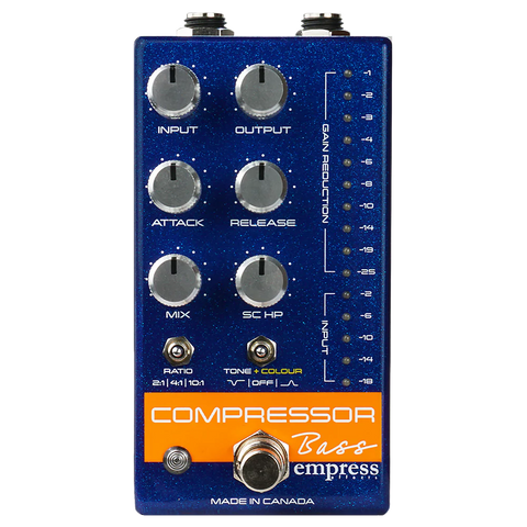 Empress Effects Compressor for Bass Blue Sparkle