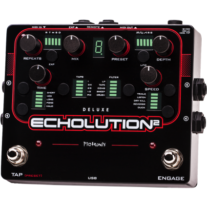 Pigtronix Echolution 2 Deluxe  Programmable Multi-Tap Modulation Delay E2D