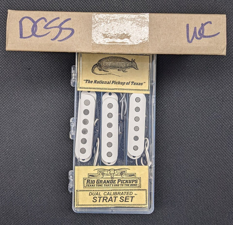 Rio Grande Pickups Dual Calibrated Set for Strat Muy Grande bridge/Halfbreed middle/Tallboy neck (DCSSW - White)