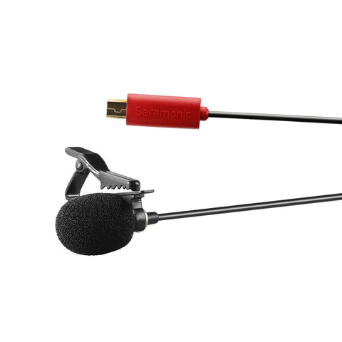 SR-GMX1 - Platinum Lavalier Clip-on Microphone with Lapel Clip, Foam and Furry Windscreens